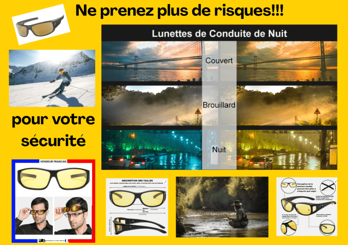 lunettes verres jaunes polarisés